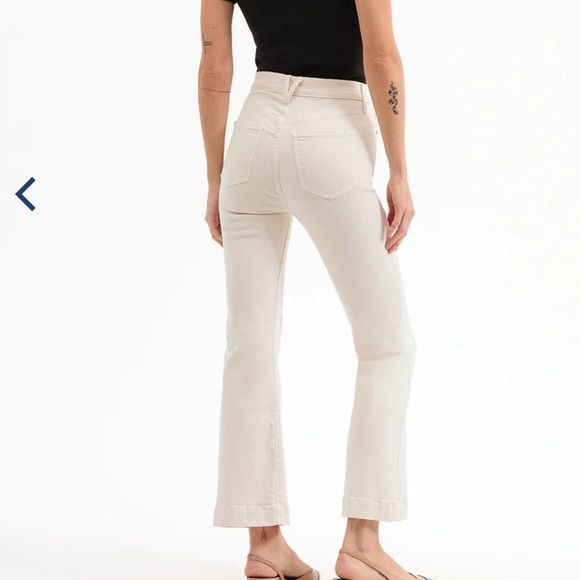 Veronica Beard Cream Straight Leg Jeans - Picture 2 of 7